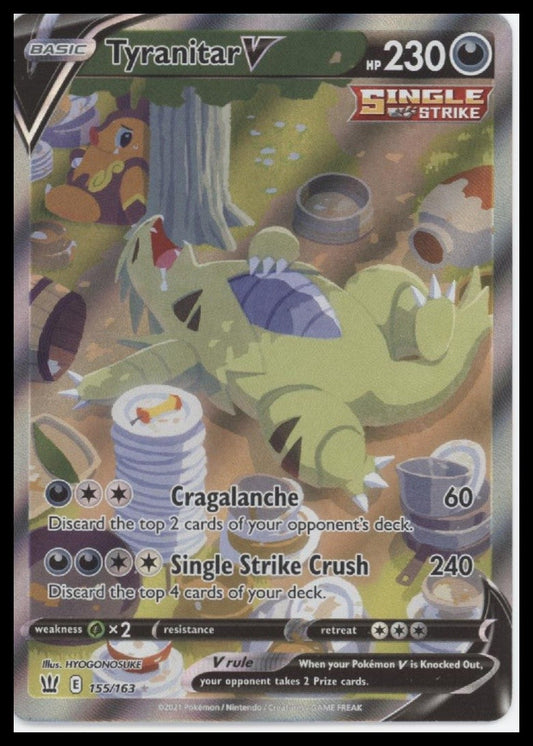 Tyranitar V (Alternate Full Art) SWSH05: Battle Styles #155/163