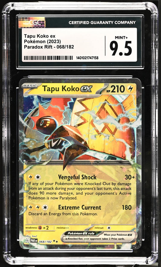 Tapu Koko ex 2023 Paradox Rift #068/182 CGC 9.5