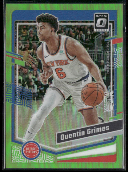 2023-24 Donruss Optic #46 Quentin Grimes Lime Green #/149