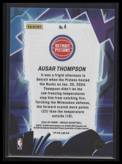 2023 Mosaic Ausar Thompson Rookie Storm Chasers #4 Mosaic SP RC