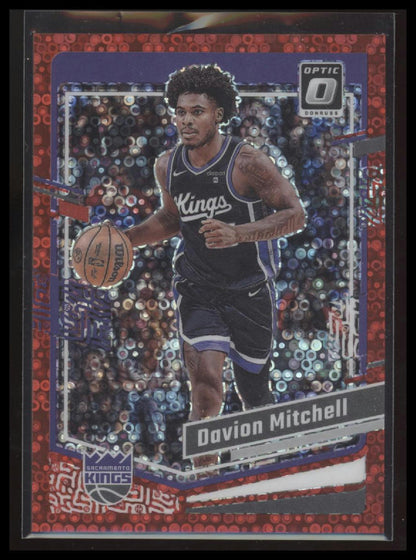 2023-24 Donruss Optic #20 Davion Mitchell Red Glitter #/75