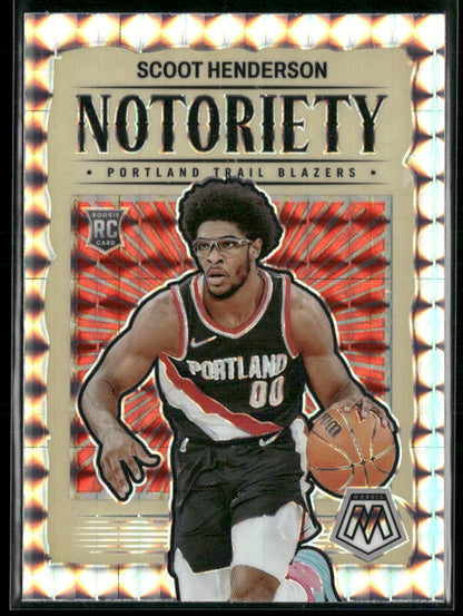 2023-24 Panini Mosaic #4 Scoot Henderson Notoriety Mosaic