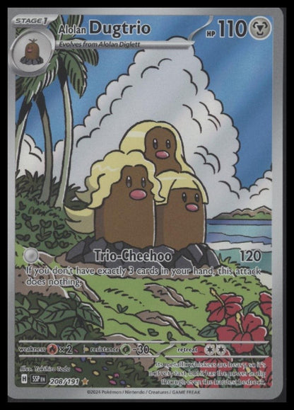 Alolan Dugtrio SV08: Surging Sparks #208/191