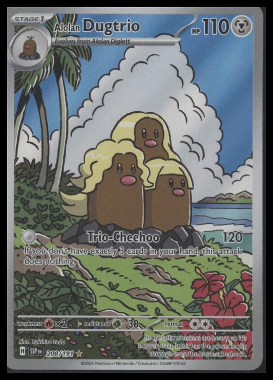 Alolan Dugtrio SV08: Surging Sparks #208/191