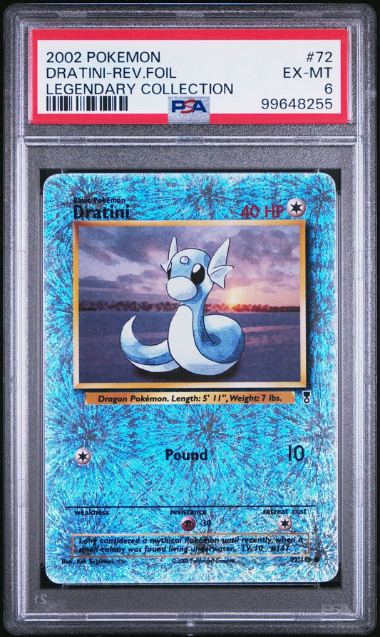 2002 Pokemon #72 Dratini-Rev.Foil Legendary Collection PSA 6