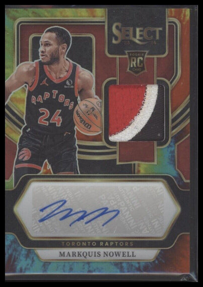 23-24 Panini Select Markquis Nowell Rookie Jersey Autograph Tie-Dye Prizms #/25