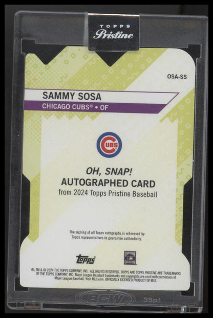 2024 Topps Pristine #OSA-SS Sammy Sosa Oh Snap! Autographs Gold Refractors #/50