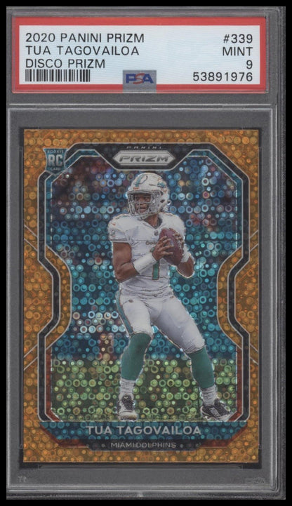 Tua Tagovailoa 2020 Panini Prizm #339 Disco Prizm PSA 9