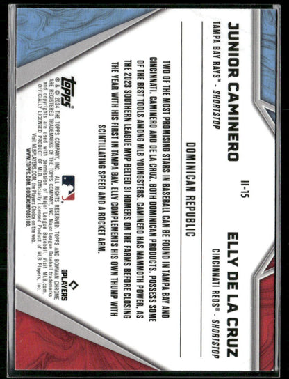 2024 Bowman Chrome #II-15 Elly De La Cruz / Junior Caminero International Impact