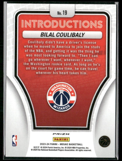 2023-24 Panini Mosaic #19 Bilal Coulibaly Introductions Mosaic