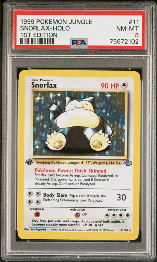 Snorlax-Holo 1999 Pokemon Jungle #11 1st Edition PSA 8