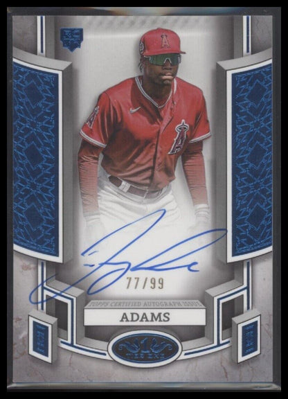 2024 Topps Tier One Jordyn Adams Blue Foil Break Out RC Rookie Auto Angels