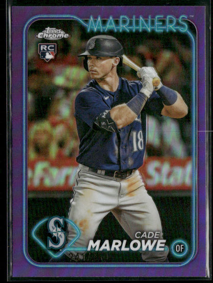 2024 Topps Chrome #266 Cade Marlowe Purple Refractors #/250