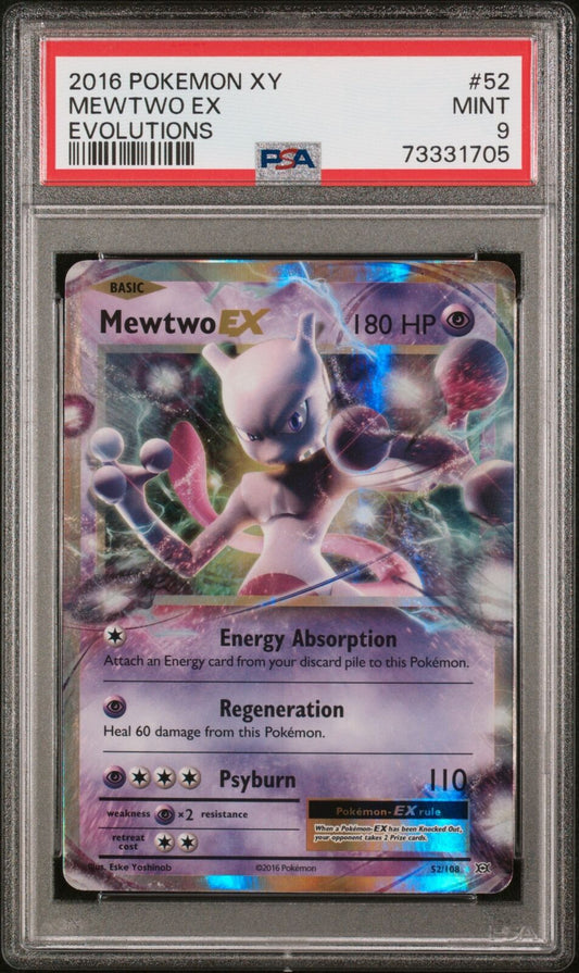 2016 Pokemon Xy Evolutions #52 Mewtwo Ex Evolutions PSA 9