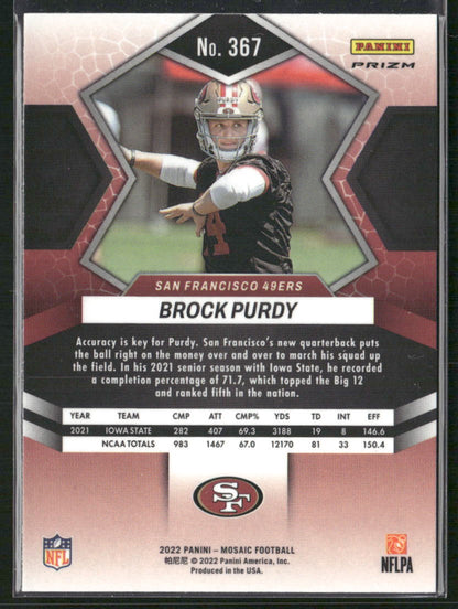 2022 Panini Mosaic #367 Brock Purdy Mosaic