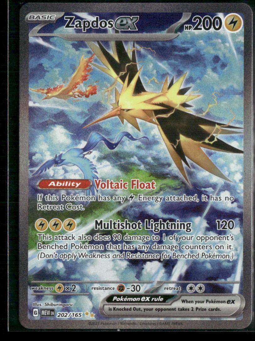 SV: Scarlet & Violet 151 #202/165 Zapdos ex