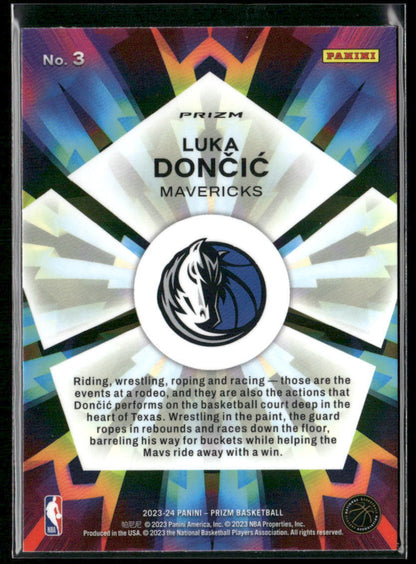 2023-24 Panini Prizm #3 Luka Doncic Kaleidoscopic Prizms Fast Break