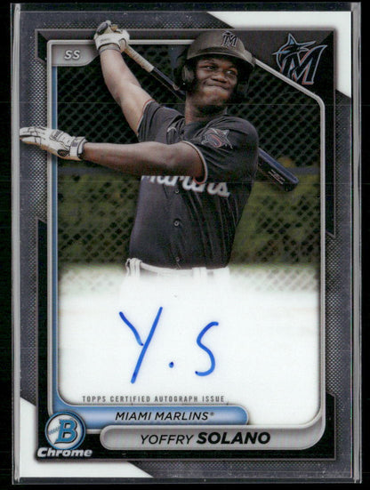 2024 Bowman Chrome #CPA-YS Yoffry Solano Prospects Autographs
