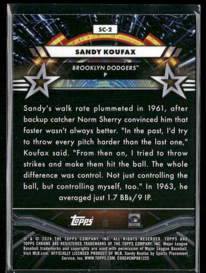 2024 Topps Chrome Cosmic #SC-2 Sandy Koufax Star Command