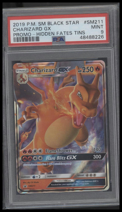2019 Pokemon Sm Black Star Promo #SM211 Charizard Gx Promo PSA 9