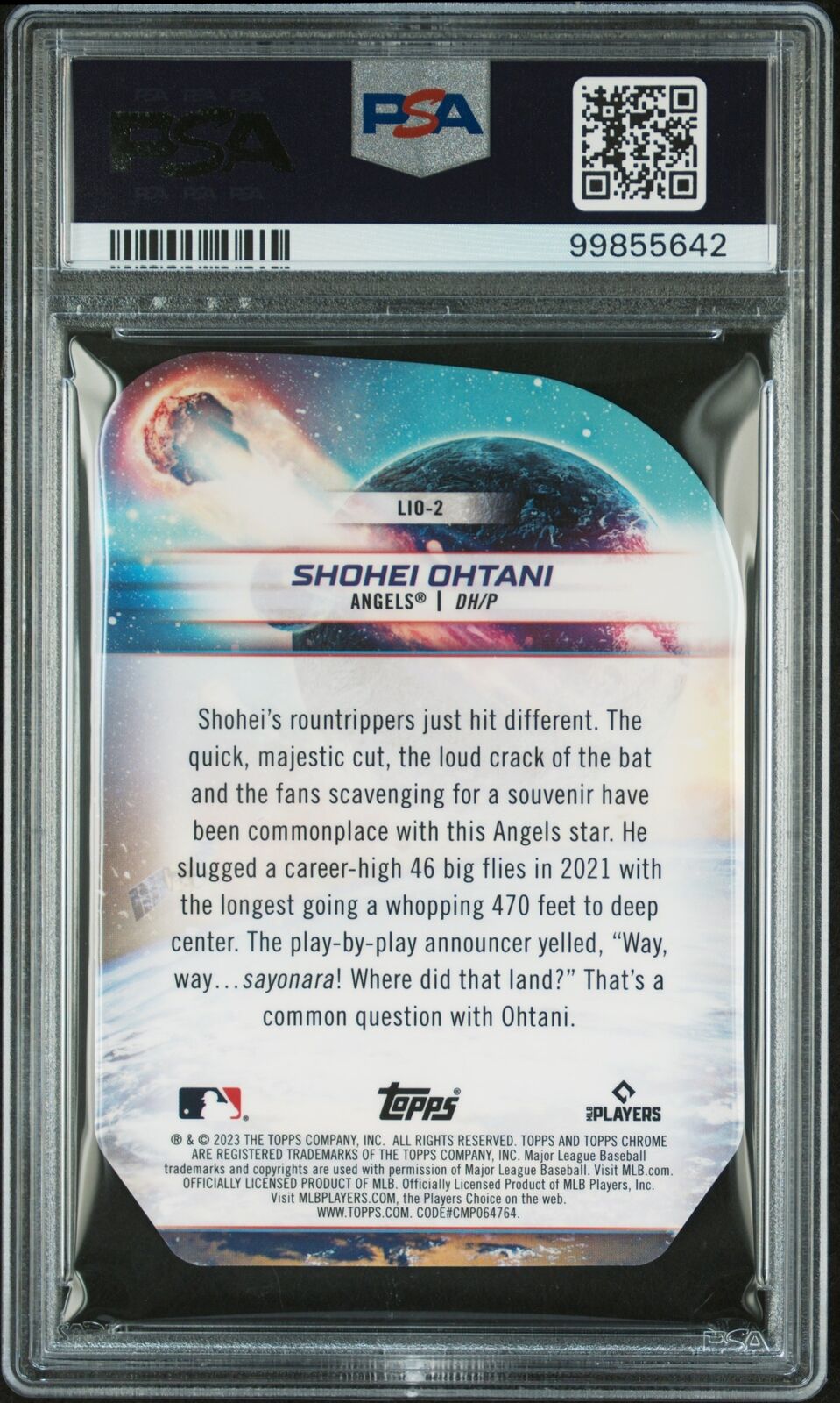 2023 Topps Cosmic Chrome Launched Into Orbit #2 Shohei Ohtani PSA 10