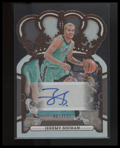 2023-24 Panini Crown Royale #CA-SOC Jeremy Sochan Crown Autographs #/125