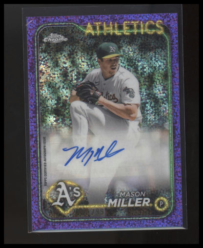 2024 Topps Chrome Update Mason Miller Autographs Purple Speckle Refractors #/299