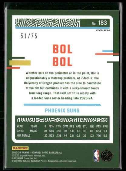 2023-24 Donruss Optic #183 Bol Bol Fast Break Red #/75