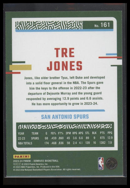 2023-24 Donruss #161 Tre Jones Red