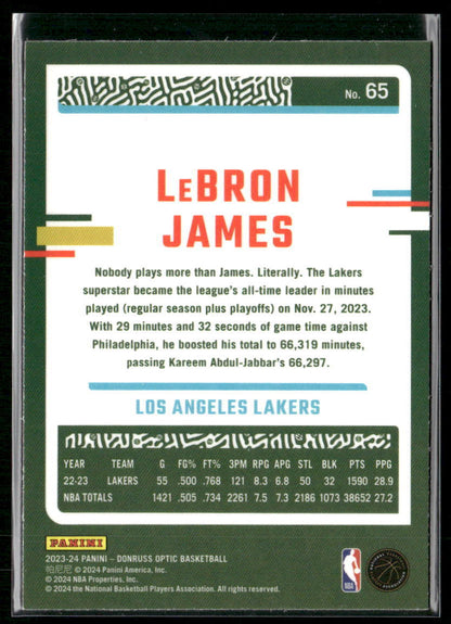 2023-24 Donruss Optic #65 LeBron James
