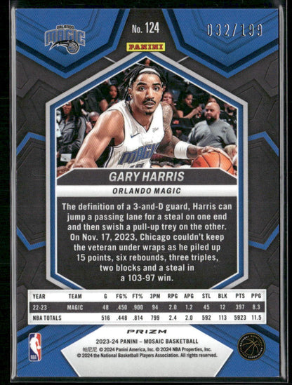 2023-24 Panini Mosaic #124 Gary Harris Blue #/199