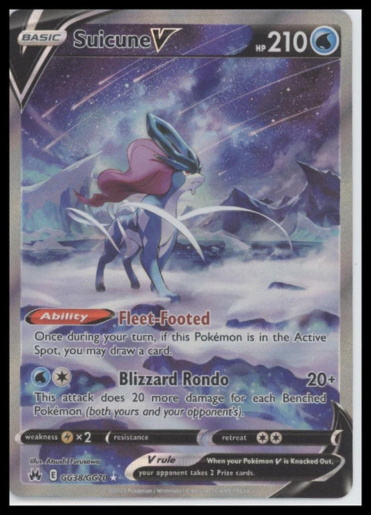 Suicune V Crown Zenith: Galarian Gallery #GG38/GG70