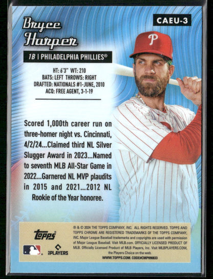2024 Topps Chrome Update #CAEU-3 Bryce Harper Chrome All-Etch