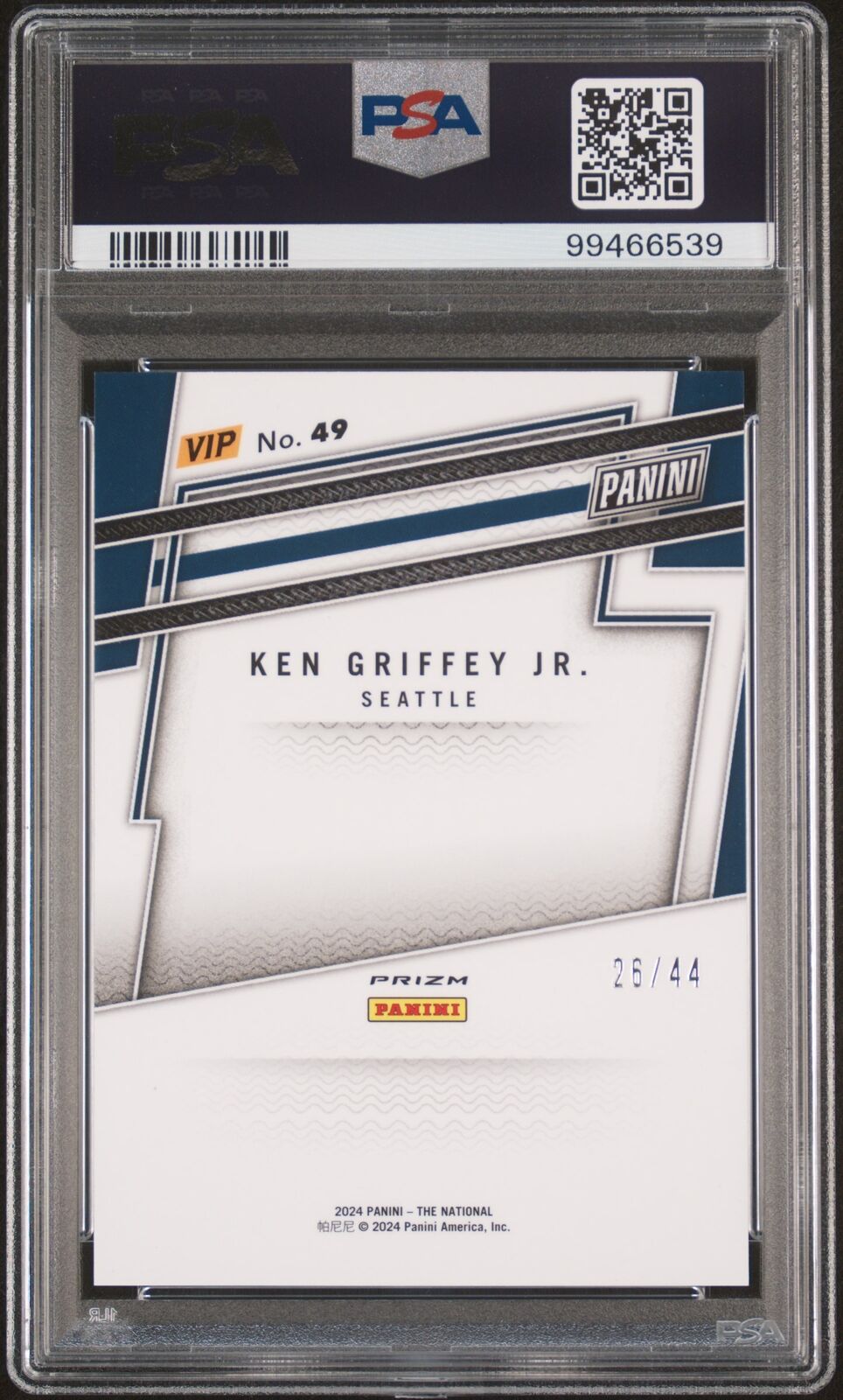 2024 Panini Vip Gold #49 Ken Griffey Jr. National PSA 8