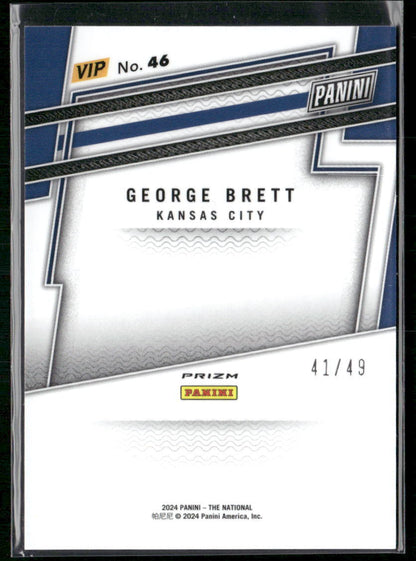 2024 Panini National VIP #46 George Brett Purple Sparkle #/49