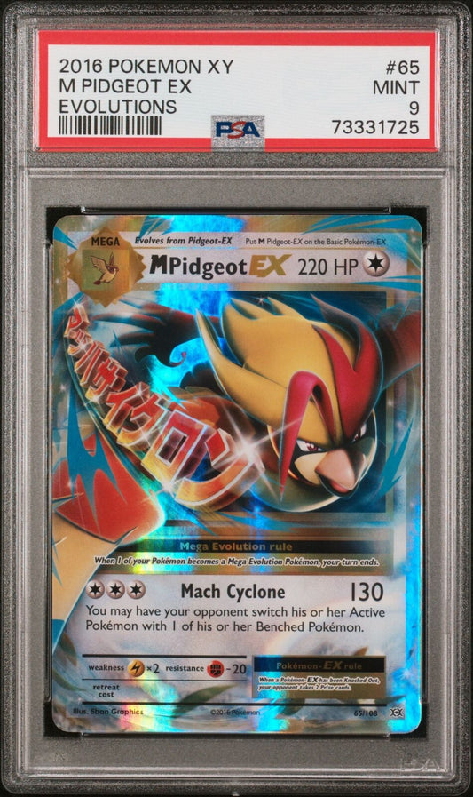 2016 Pokemon Xy Evolutions #65 M Pidgeot Ex Evolutions PSA 9