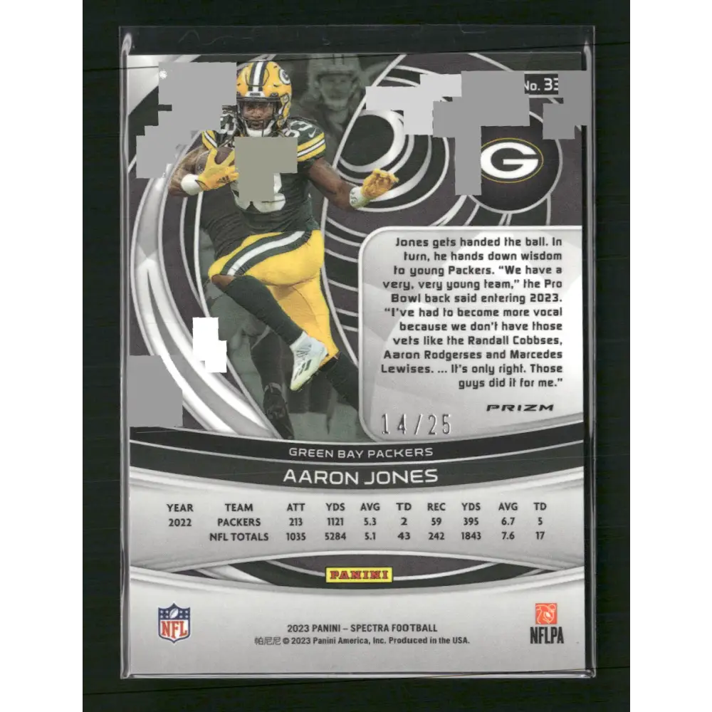 Aaron Jones 2023 Panini Spectra #33 Meta #/25 - Trading Card