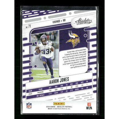 Aaron Jones 2024 Panini Absolute #71 Purple - Trading Card