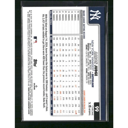 Aaron Judge 2025 Topps Chrome #99 - Trading Card
