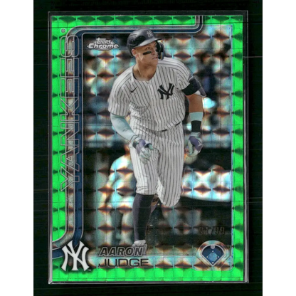 Aaron Judge New York Yankees 2023 Topps Chrome Green Wave Refractor - Trading Card