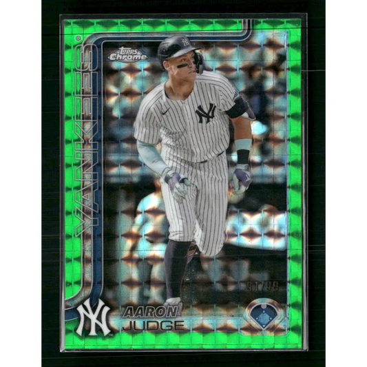 Aaron Judge New York Yankees 2023 Topps Chrome Green Wave Refractor - Trading Card