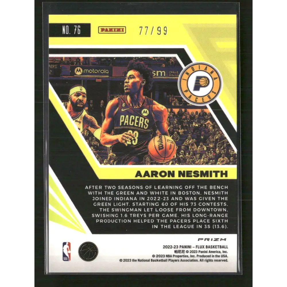 Aaron Nesmith 2022-23 Panini Flux #76 Blue #/99 - Trading Card