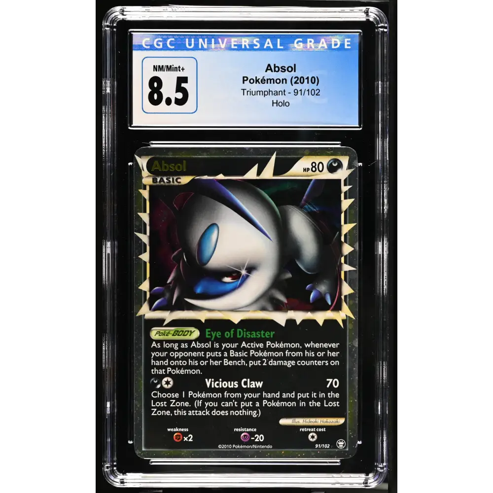 Absol 2010 Triumphant #91/102 CGC 8.5 - Graded Trading Card