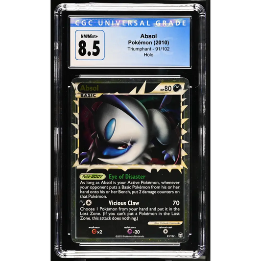 Absol 2010 Triumphant #91/102 CGC 8.5 - Graded Trading Card