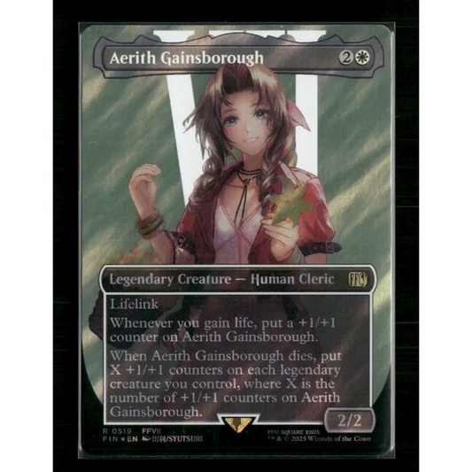 Aerith Gainsborough (Borderless) (Surge Foil) FINAL FANTASY #519 - Trading Card
