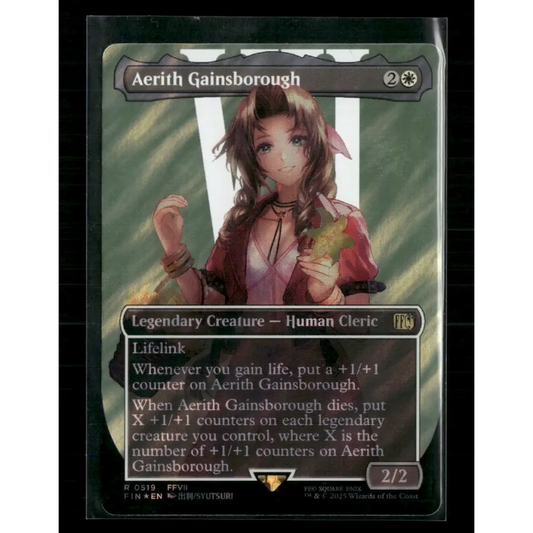 Aerith Gainsborough (Borderless) (Surge Foil) FINAL FANTASY #519 - Trading Card