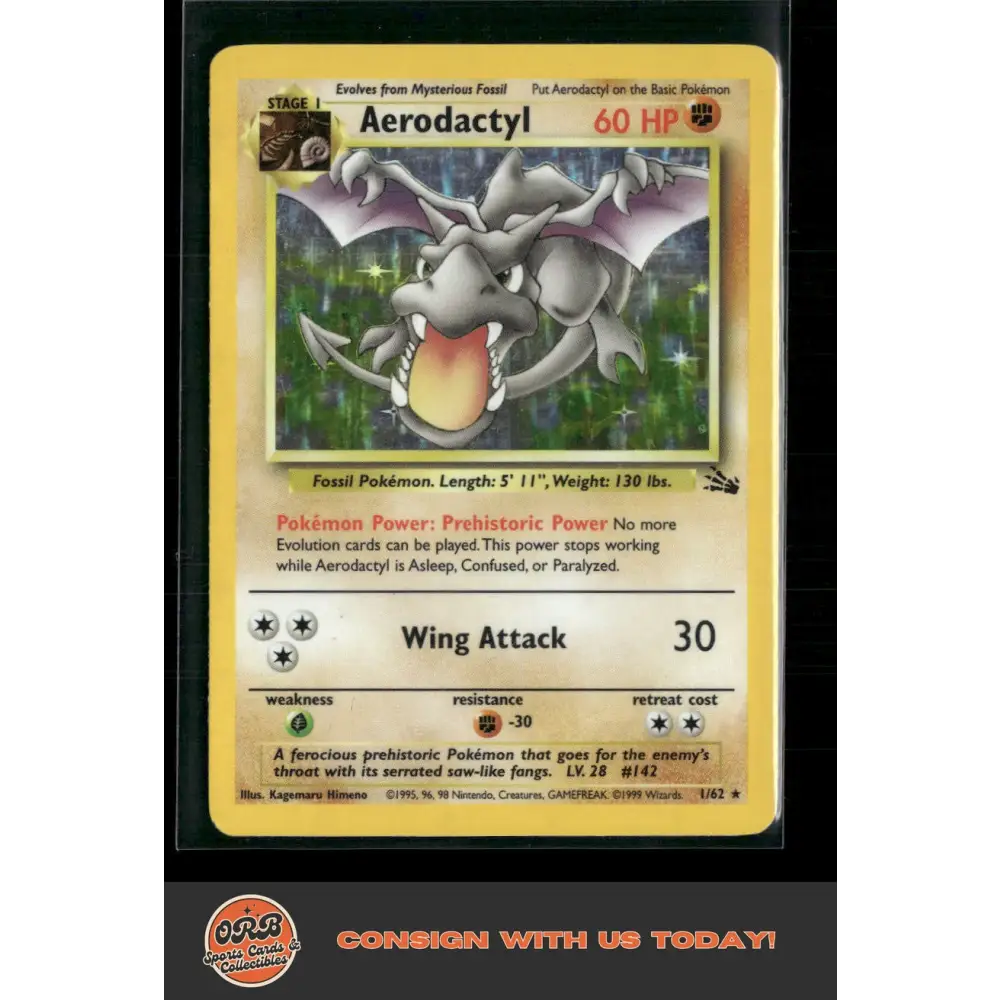 Aerodactyl (1) Fossil #01/62 - Trading Card