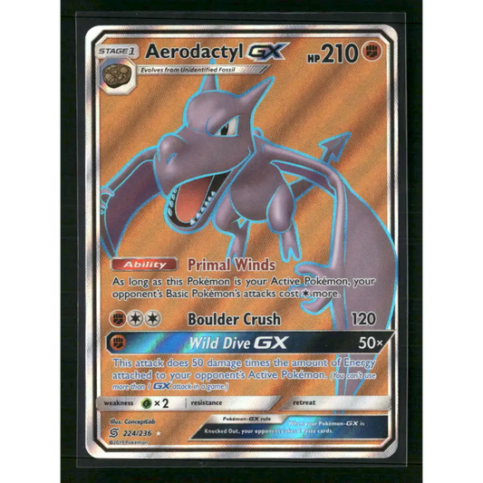 Aerodactyl GX (Full Art) SM - Unified Minds #224/236 - Trading Card