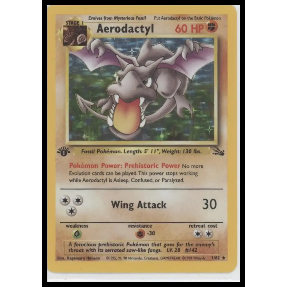 Aerodactyl WoTC Fossil 1st Edition #01/62