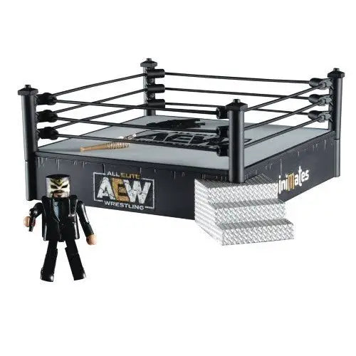 AEW Minimates Deluxe Wrestling Ring Playset with Excalibur - Action Figure